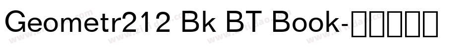 Geometr212 Bk BT Book字体转换